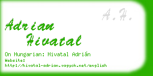 adrian hivatal business card